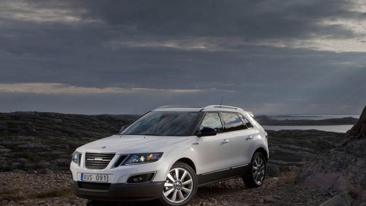 2011 Saab 9-4X Near Sea N Mountains